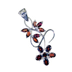 Garnet Statement Latin American 92.5 Silver multiple Alina Sophisticated Red Pendant Jewellery