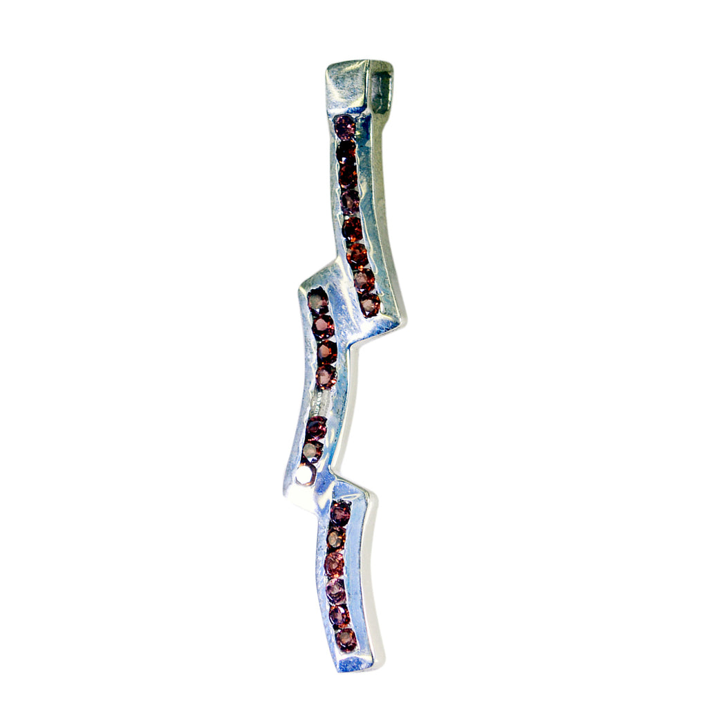Garnet Featherlight Egyptian 925 Silver multiple Red Pendant