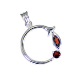 Garnet Featherlight American Silver Toi et Moi Aurora Luxurious Red Pendant Jewelry