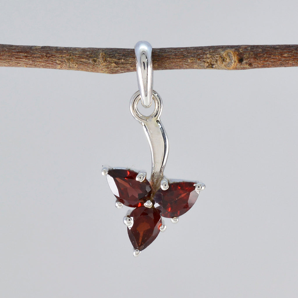 Garnet Delicate Mexican Silver Trilogy Chloe Heart Red Pendant Jewelry