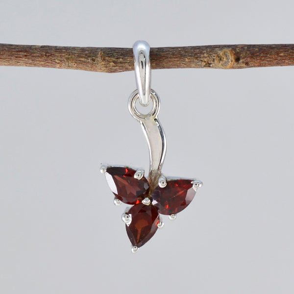 Garnet Delicate Mexican Silver Trilogy Chloe Heart Red Pendant Jewelry