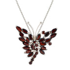 Garnet Statement Latin American 92.5 Silver multiple Layla Graceful Red Pendant Jewellery
