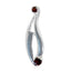 Garnet Featherlight Latin American Sterling Silver Toi et Moi Red Pendant