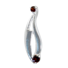 Garnet Featherlight Latin American Sterling Silver Toi et Moi Red Pendant