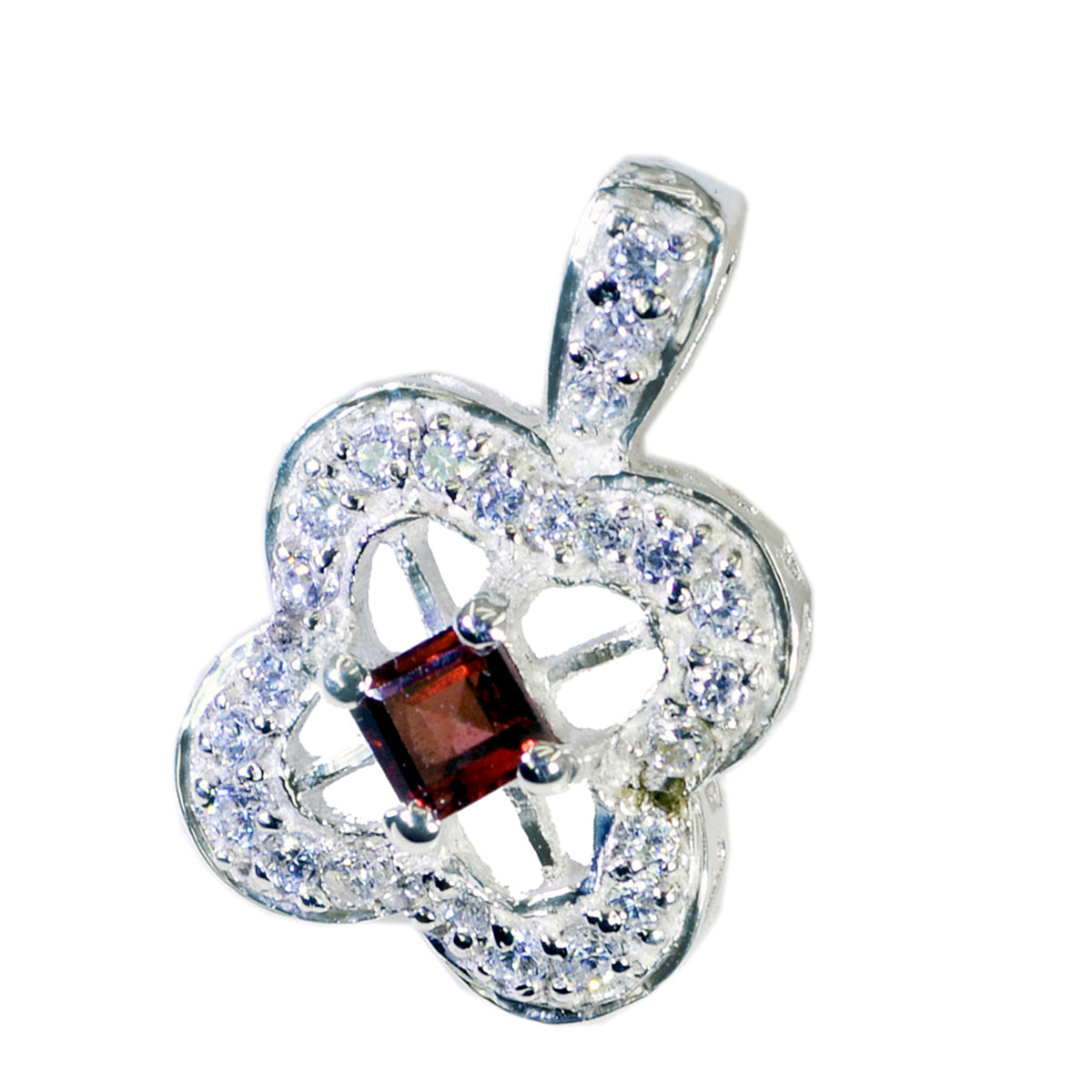 Garnet Essential Russian 925 Silver multiple Savannah Romantic Red Pendant Jewelry