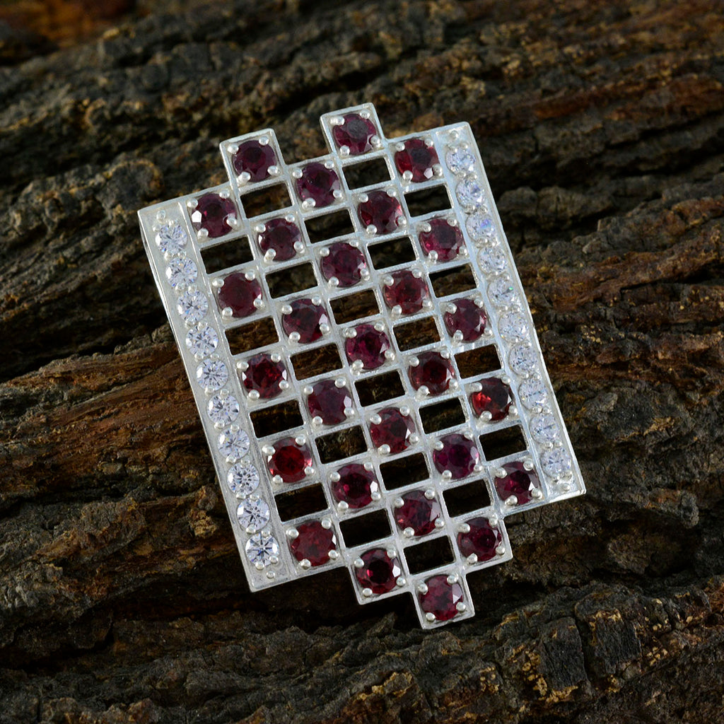 Garnet Edgy Moroccan 925 Silver multiple Victoria Glamorous Red Pendant Jewelry