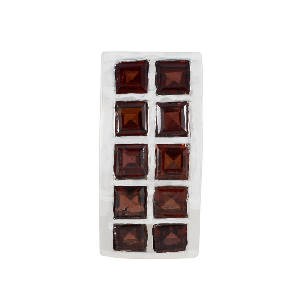 Garnet Tiny Moroccan Silver multiple Red Pendant