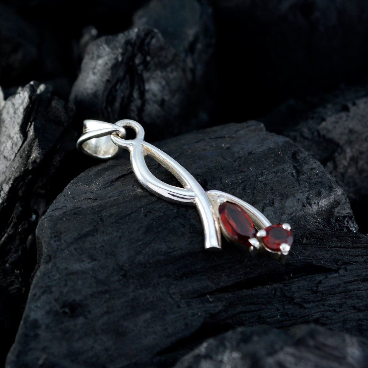 Garnet Delicate Mexican Silver multiple Paula Trendy Red Pendant Jewelry