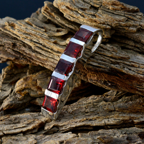 Garnet Minimal Moroccan Silver multiple Aaliyah Luxurious Red Pendant Jewelry