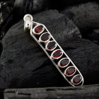 Garnet Tiny Turkish Silver Hepta Aria Contemporary Red Pendant Jewelry