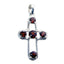 Garnet Whisper-thin Latin American 92.5 Silver quarter Red Pendant