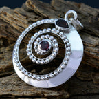 Garnet Statement American Sterling Silver Toi et Moi Hannah Bubble Red Pendant Jewellery