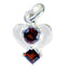 Garnet Whisper-thin Mexican 925 Silver Toi et Moi Red Pendant