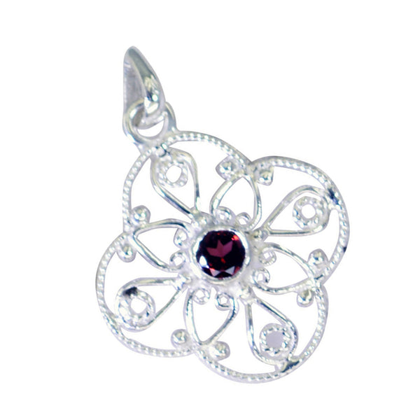 Garnet Dainty Russian Silver Solitaire Ida Victorian Red Pendant Jewelry