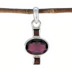 Garnet Whisper-thin Moroccan Sterling Silver Trilogy Red Pendant