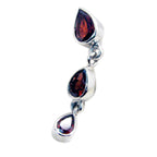 Garnet Featherlight Egyptian 925 Silver Toi et Moi Inès propsel Red Pendant Jewelry