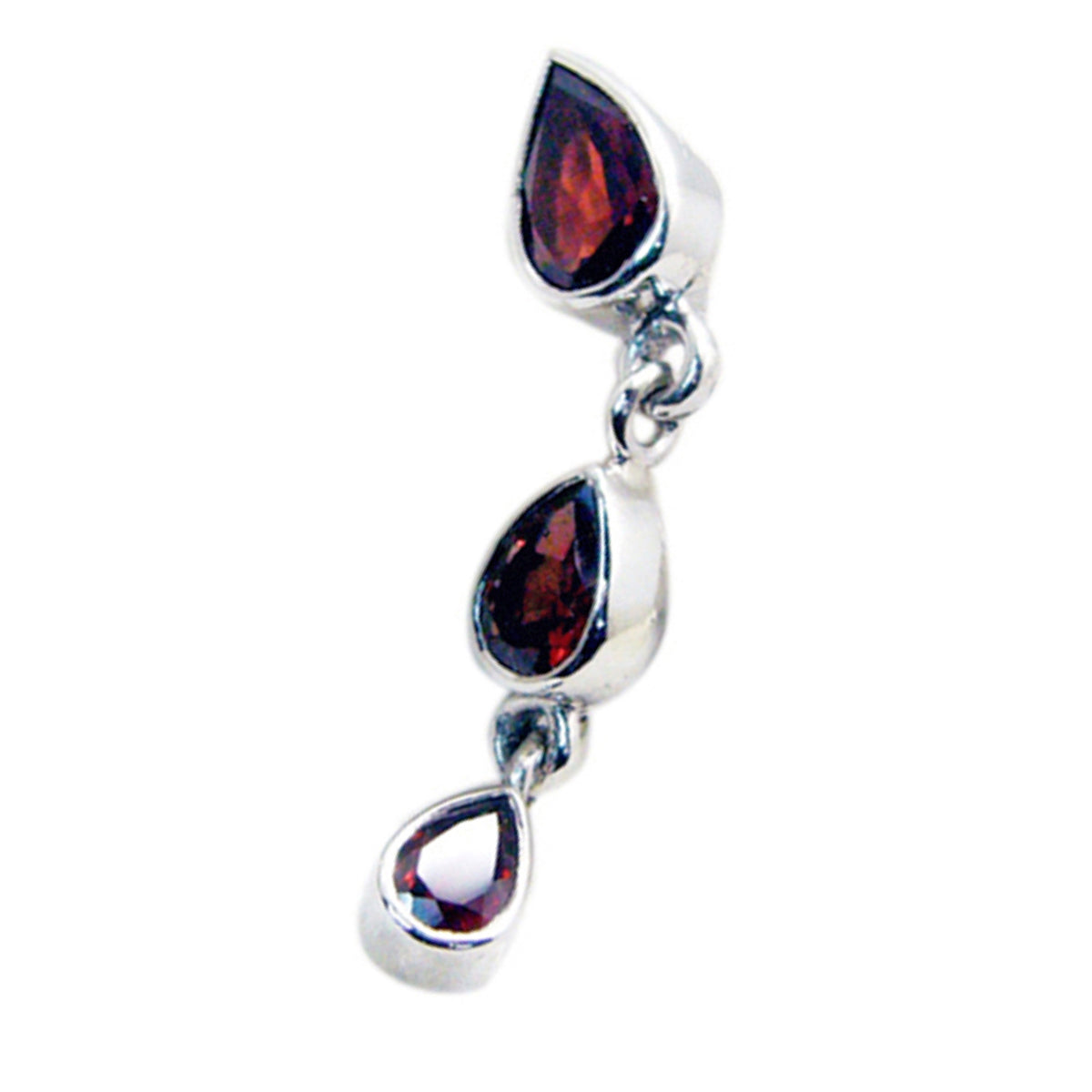 Garnet Featherlight Egyptian 925 Silver Toi et Moi Inès propsel Red Pendant Jewelry