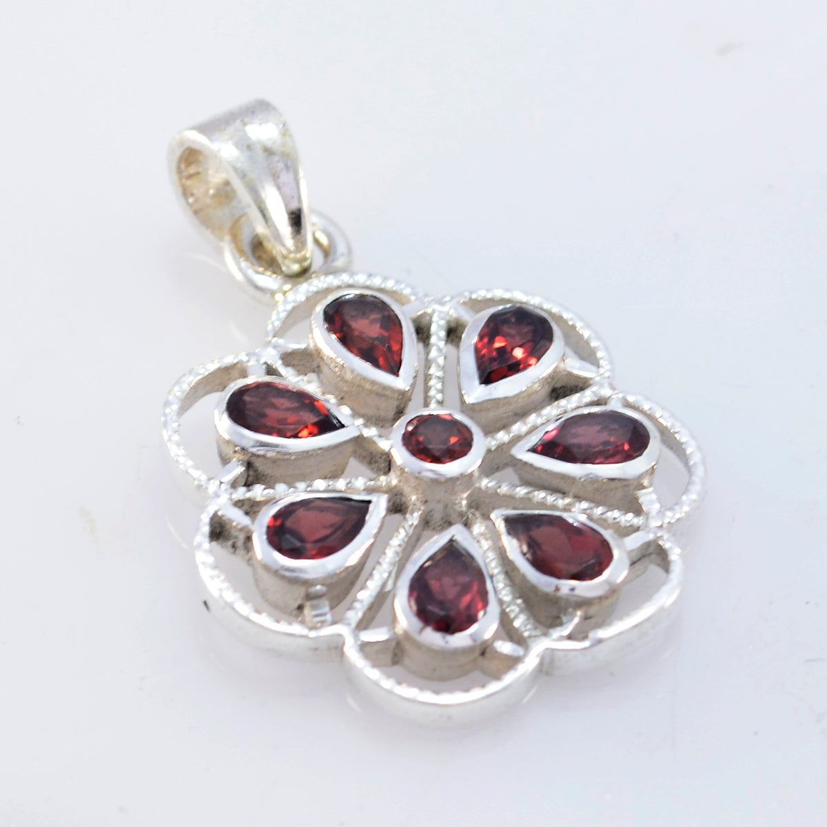 Garnet Featherlight Moroccan Silver multiple Josephine Fairytale Red Pendant Jewelry