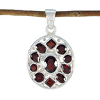 Garnet Essential Egyptian Sterling Silver multiple Red Pendant