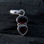 Garnet Delicate Mexican Silver Toi et Moi Kennedy Glamorous Red Pendant Jewelry