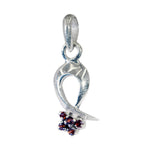 Garnet Whisper-thin Latin American Sterling Silver Penta Red Pendant