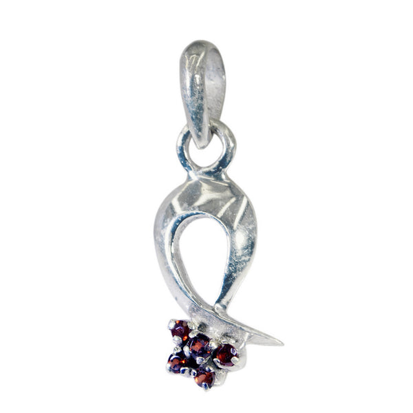Garnet Whisper-thin Latin American Sterling Silver Penta Red Pendant
