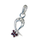 Garnet Whisper-thin Latin American Sterling Silver Penta Laura Sophisticated Red Pendant Jewellery