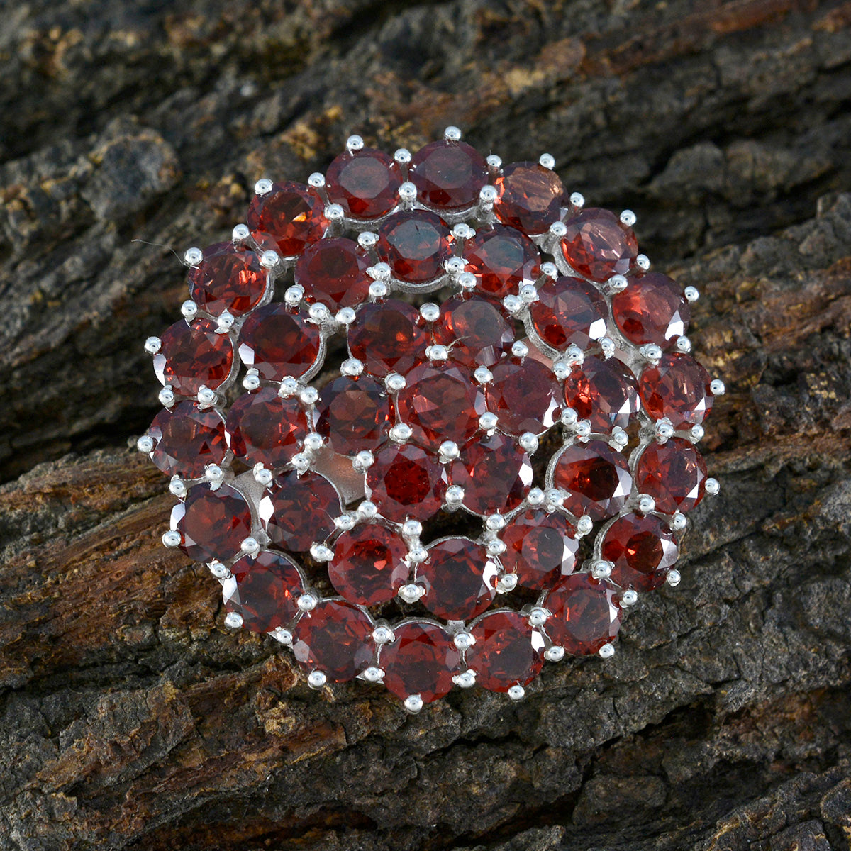 Garnet Statement Mexican Silver multiple Aurora Boho Red Pendant Jewelry