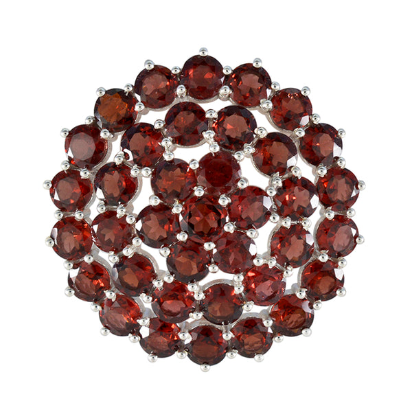 Garnet Statement Mexican Silver multiple Red Pendant
