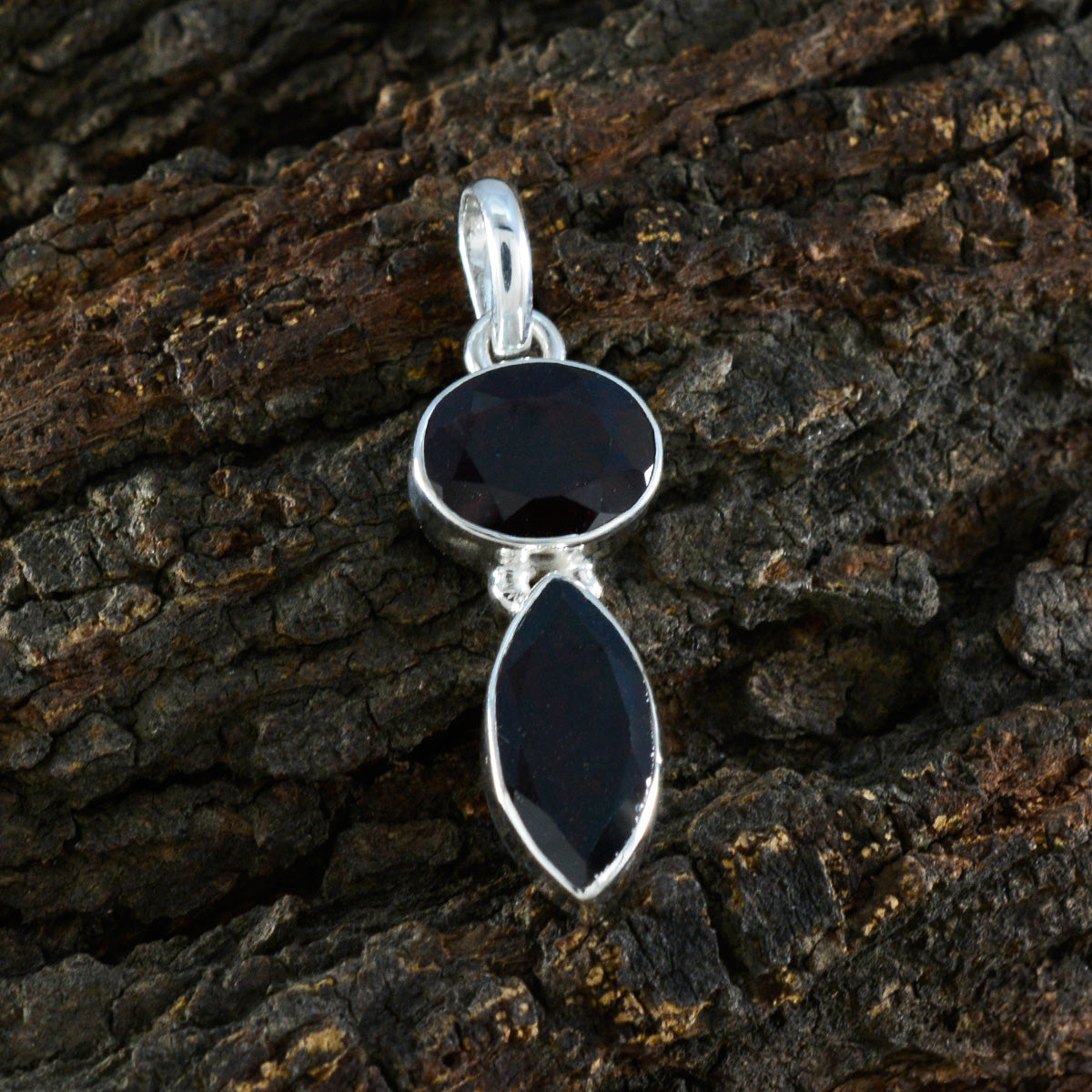 Garnet Whisper-thin American 925 Silver Toi et Moi Eva Bubble Red Pendant Jewelry