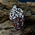 Garnet Whisper-thin Middle Eastern Sterling Silver multiple Lucy wedding Red Pendant Jewellery