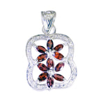Garnet Eye-catching Indian 92.5 Silver multiple Red Pendant