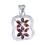 Garnet Eye-catching Indian 92.5 Silver multiple Red Pendant