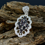 Garnet Slim Indian 92.5 Silver multiple Araya Luxurious Red Pendant Jewellery