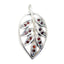 Garnet Featherlight Middle Eastern Sterling Silver multiple Red Pendant