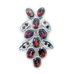 Garnet Essential African Silver multiple Red Pendant