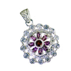 Garnet Statement Australian 925 Silver multiple Penelope Sophisticated Red Pendant Jewelry