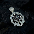 Garnet Statement African Silver multiple Scarlett Cocktail Red Pendant Jewelry