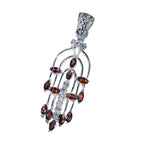 Garnet Essential Australian 925 Silver multiple Red Pendant