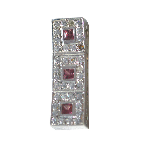 Garnet Essential Middle Eastern Sterling Silver multiple Red Pendant