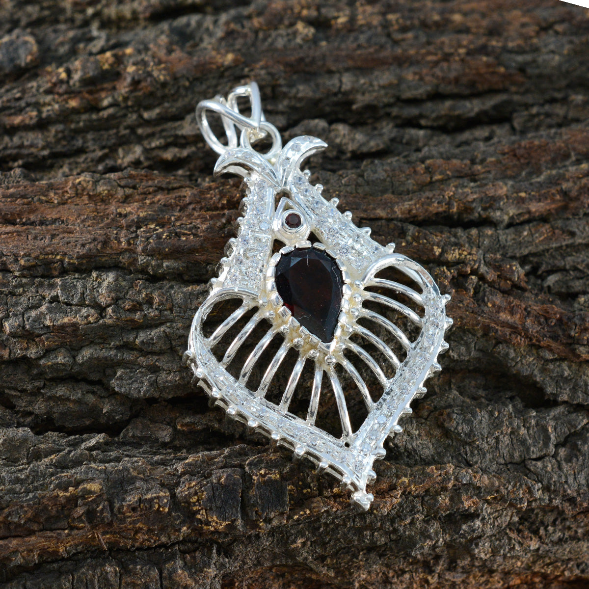 Garnet Edgy Australian 925 Silver multiple Teresa Love Red Pendant Jewelry