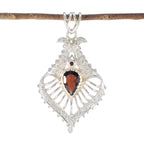 Garnet Edgy Australian 925 Silver multiple Red Pendant