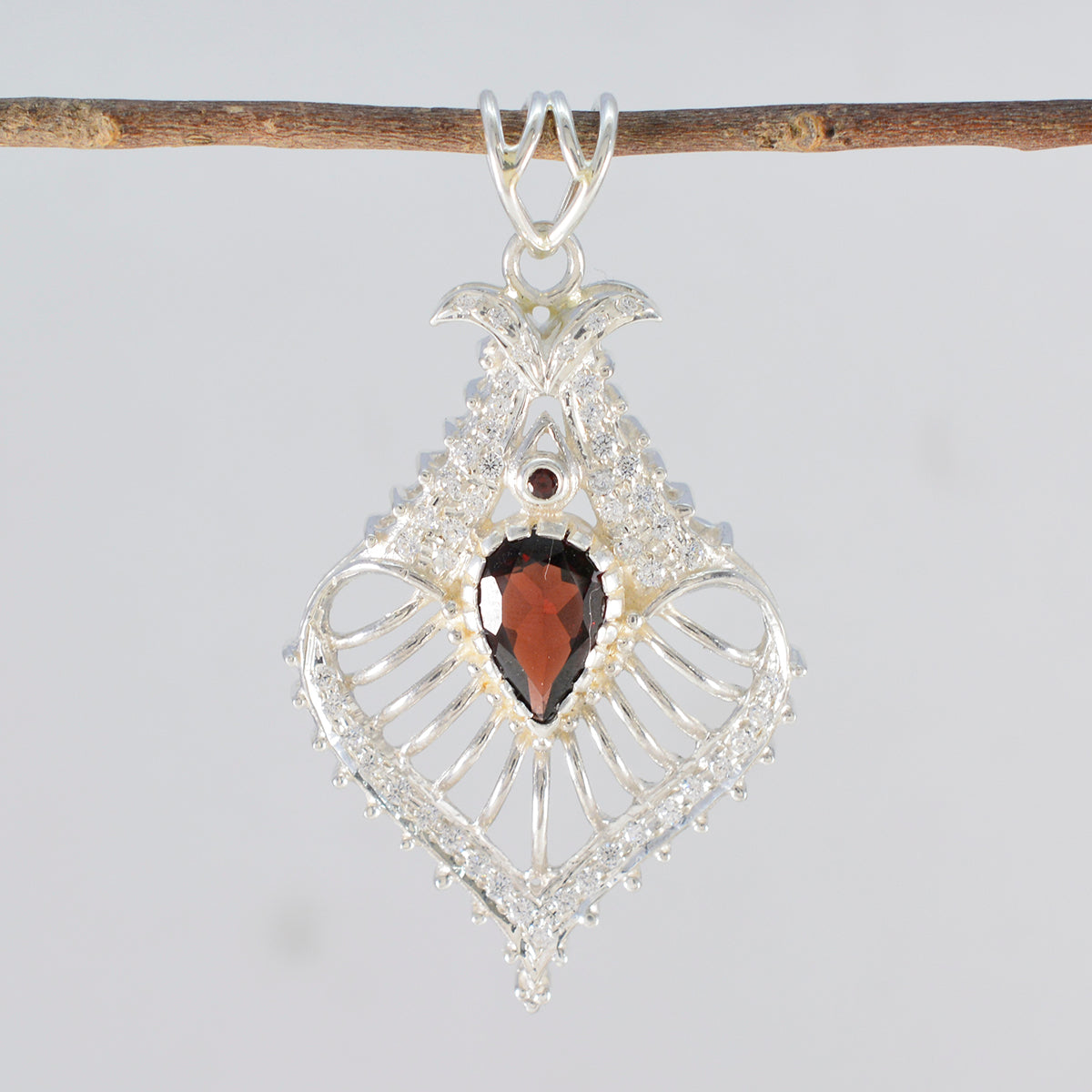 Garnet Edgy Australian 925 Silver multiple Teresa Love Red Pendant Jewelry