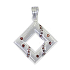 Garnet Featherlight African Silver multiple Red Pendant