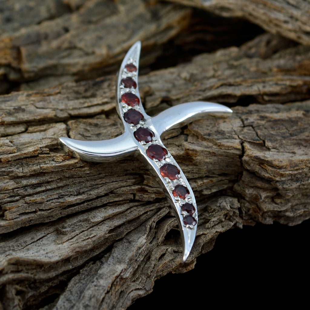Garnet Dainty African Silver multiple Ángeles Armor Red Pendant Jewelry