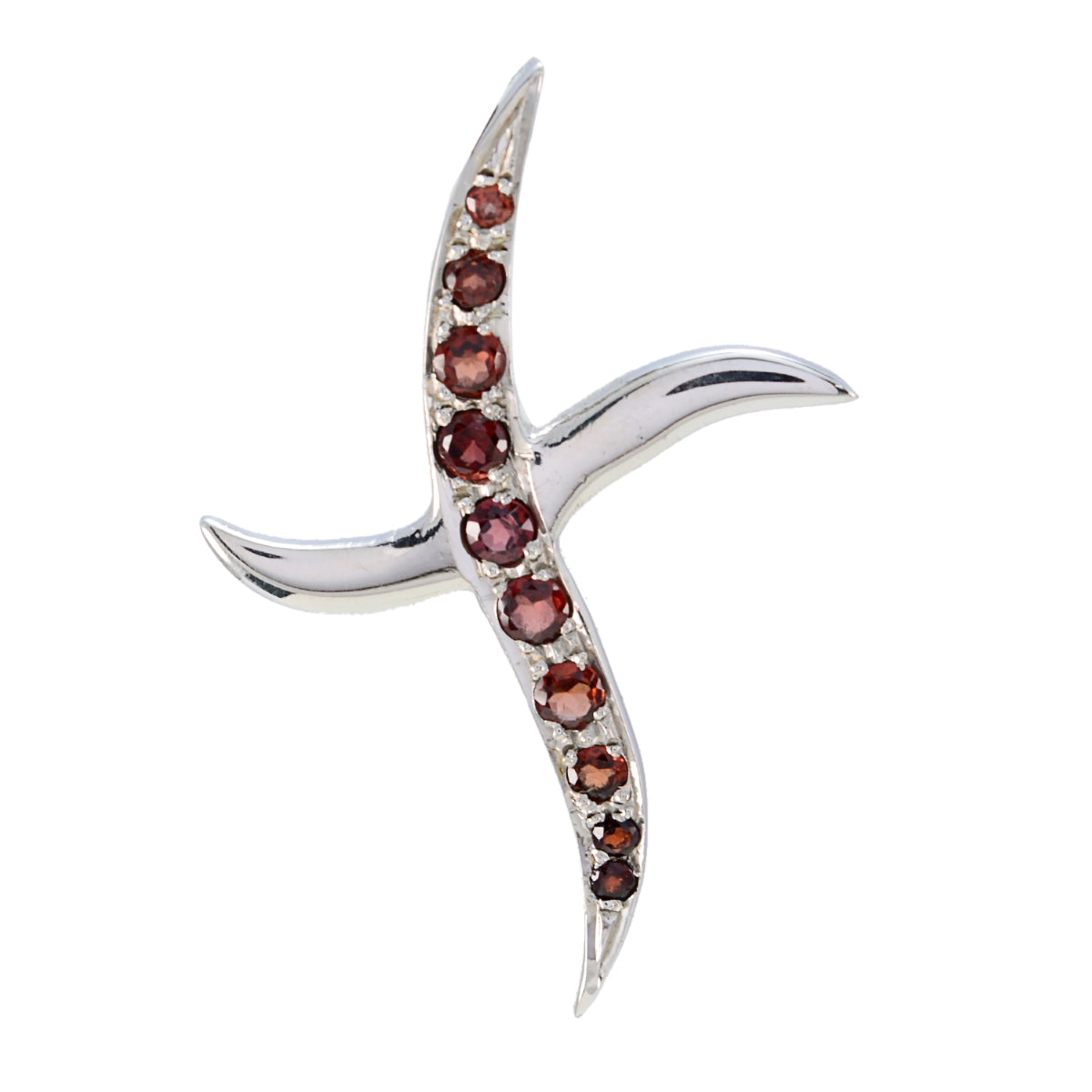 Garnet Dainty African Silver multiple Red Pendant Hoofdafbeelding