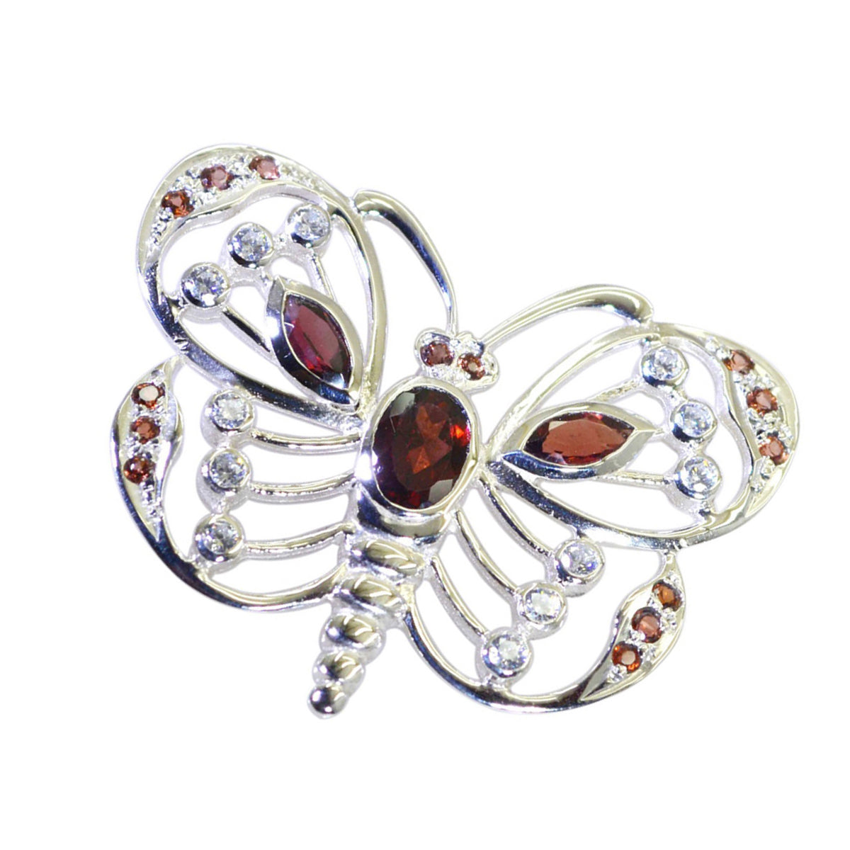 Garnet Featherlight African Sterling Silver multiple Ivana Love Red Pendant Jewellery