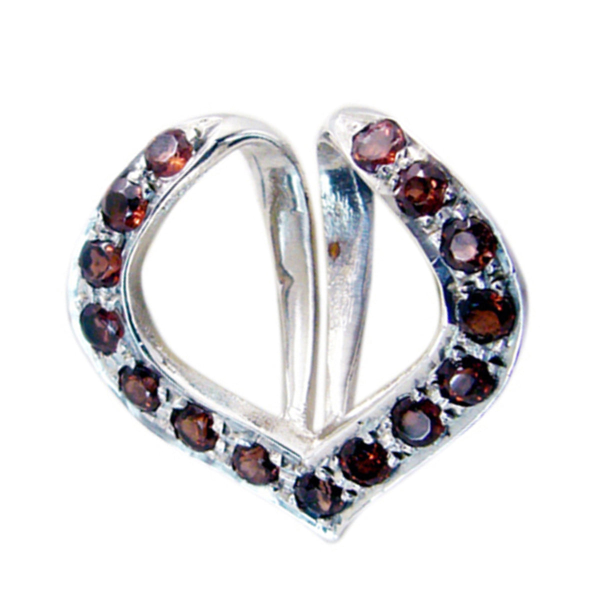 Garnet Classic African Sterling Silver multiple Red Pendant