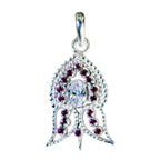 Garnet Eye-catching Indian Silver multiple Red Pendant
