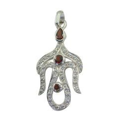 Garnet Classic Australian 92.5 Silver multiple Red Pendant